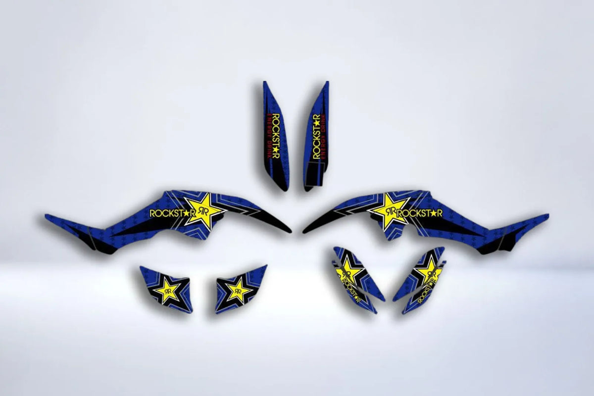 graphics kit Yamaha YFM 350 Raptor - BLUE ROCKSTAR