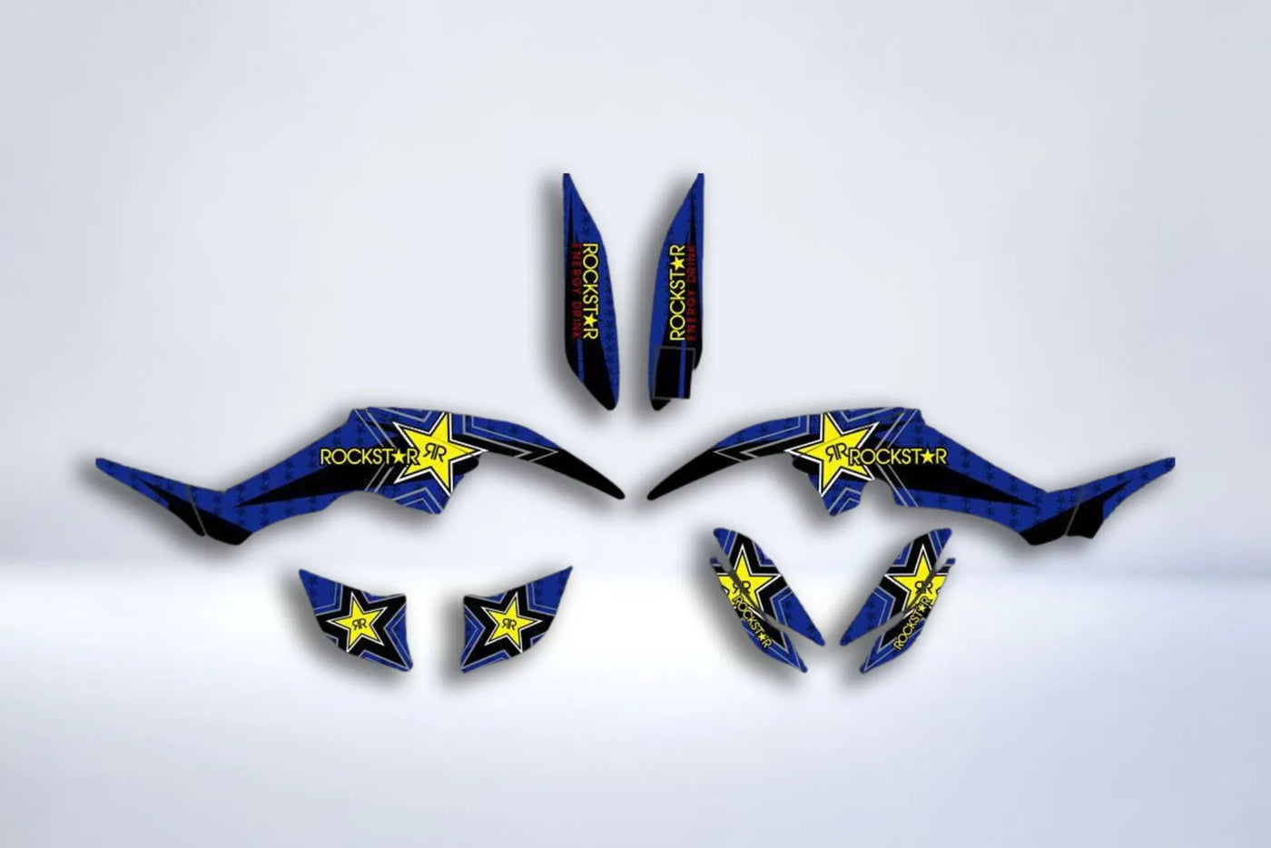 kit grafiche Yamaha YFM 350 Raptor - BLUE ROCKSTAR