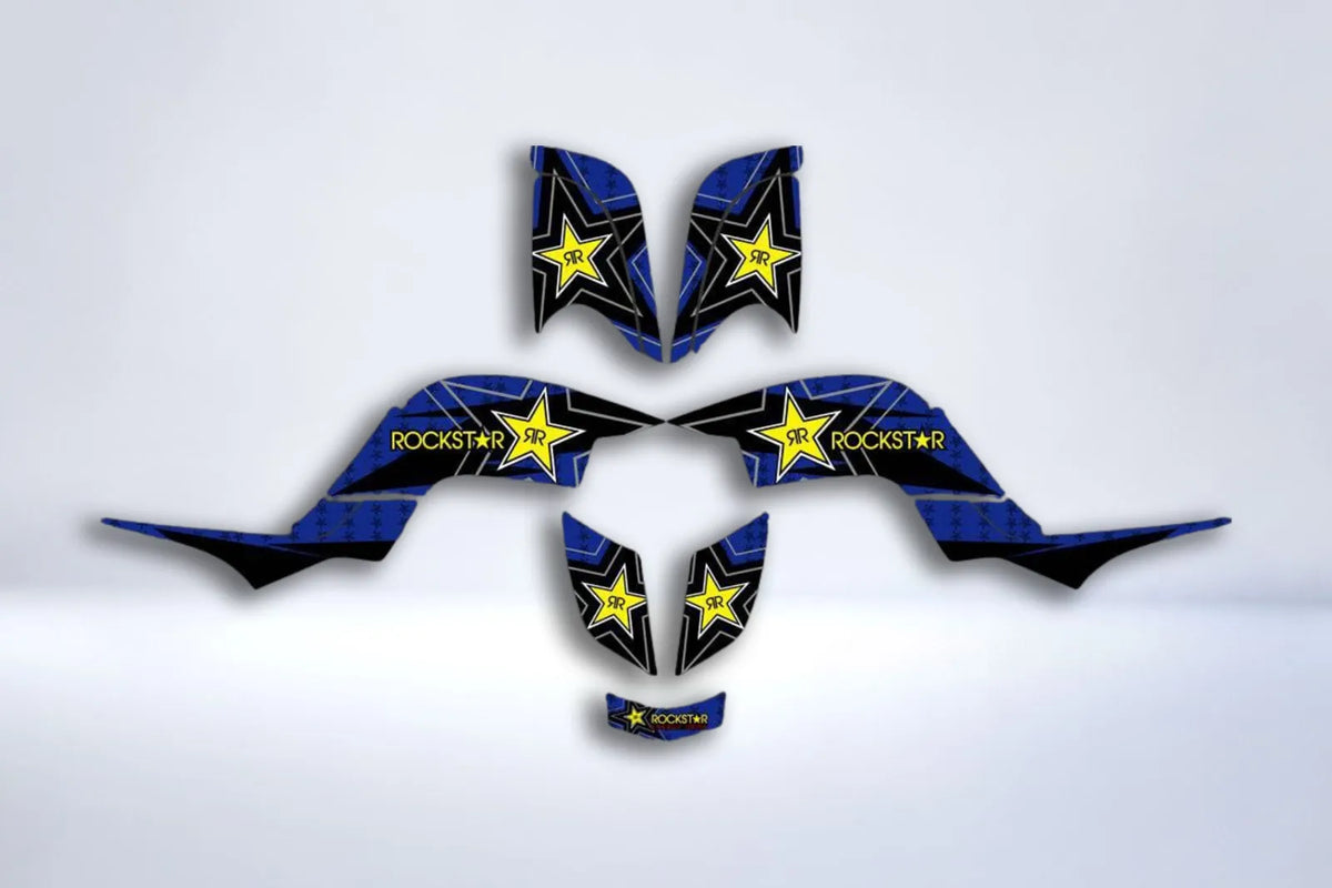 Kit déco Yamaha YFM 660 RAPTOR - ROCKSTAR BLUE