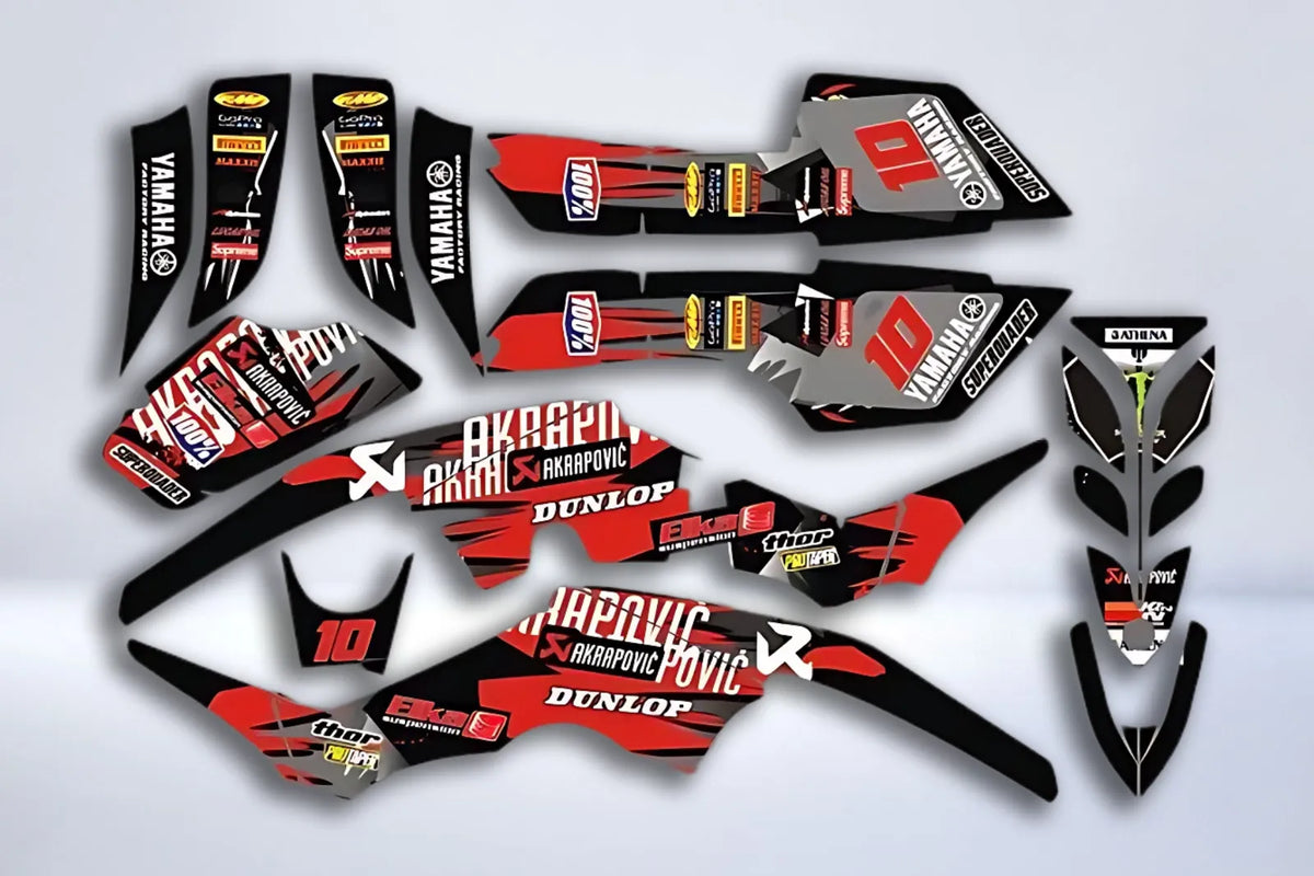 Yamaha YFM 350 Raptor graphics kit - BLACK