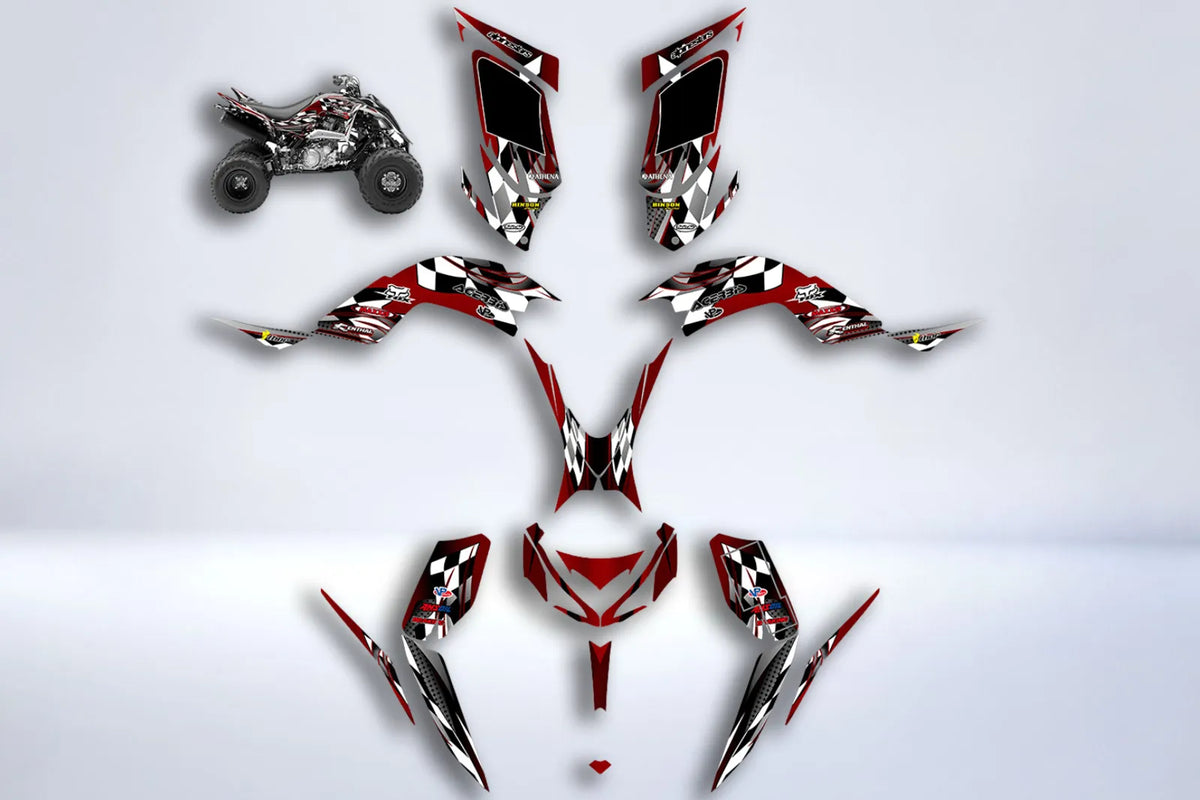 Kit déco Yamaha YFM 700 RAPTOR 2013-2025 - RED