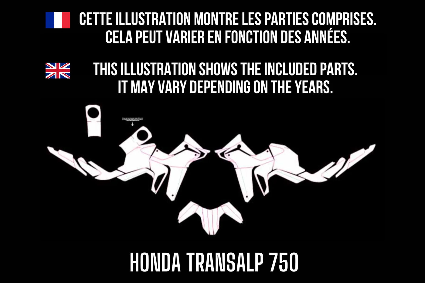 Kit Dekor HONDA TRANSALP 750 100% individuell