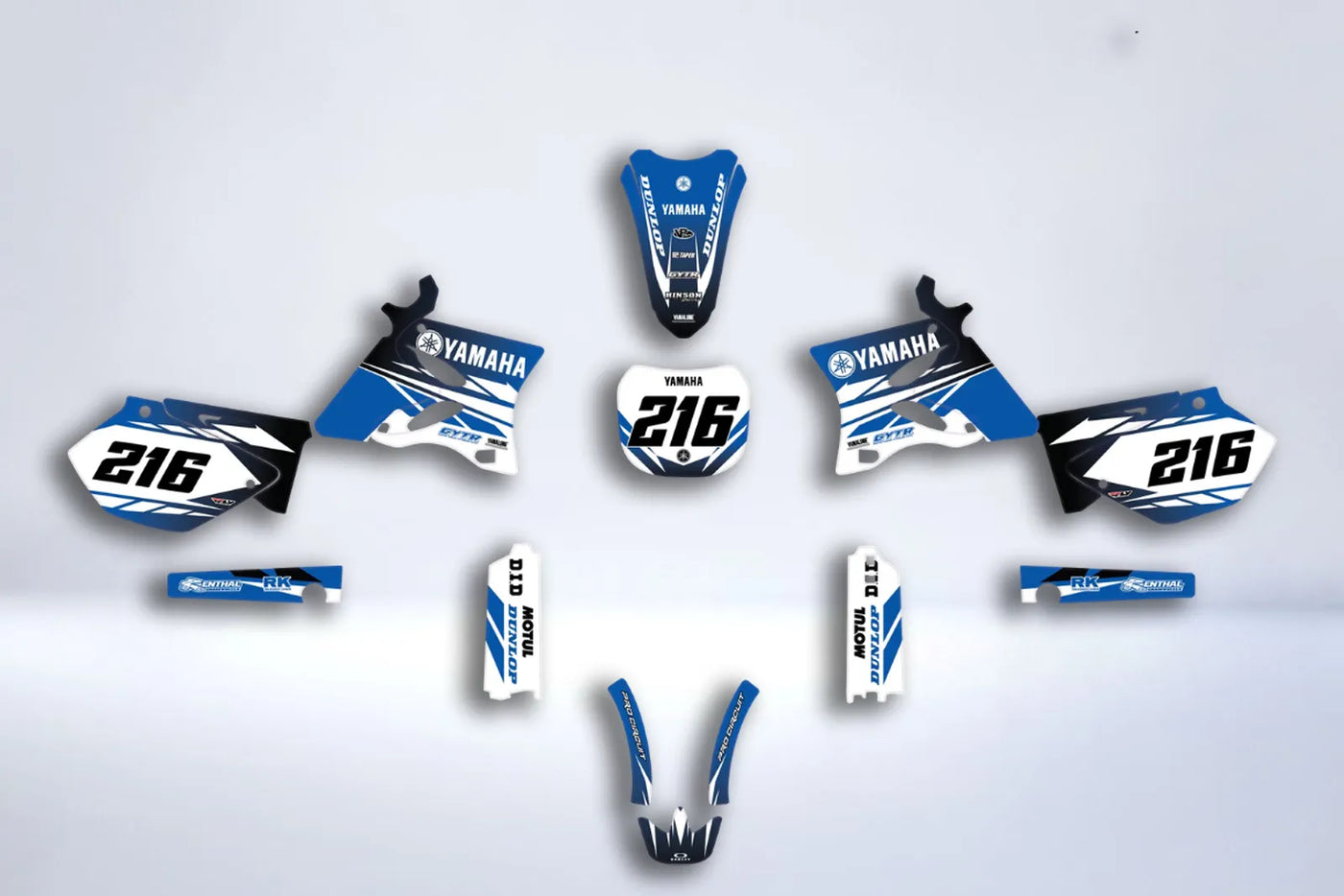 Kit déco YAMAHA YZ 125-250 2002-2020 UFO RESTYLE ORIGINE