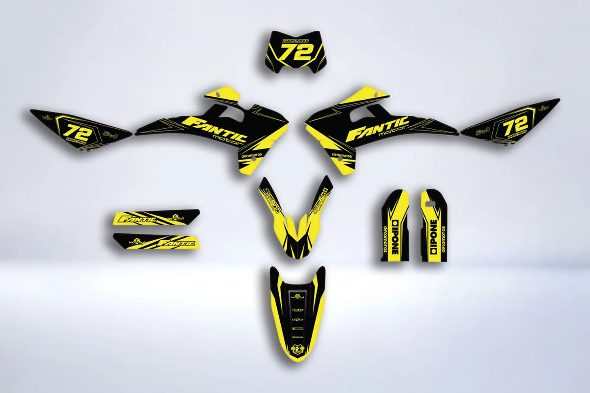 graphics kit Fantic 50/125 XM / XE 2017-2022 - YELLOW