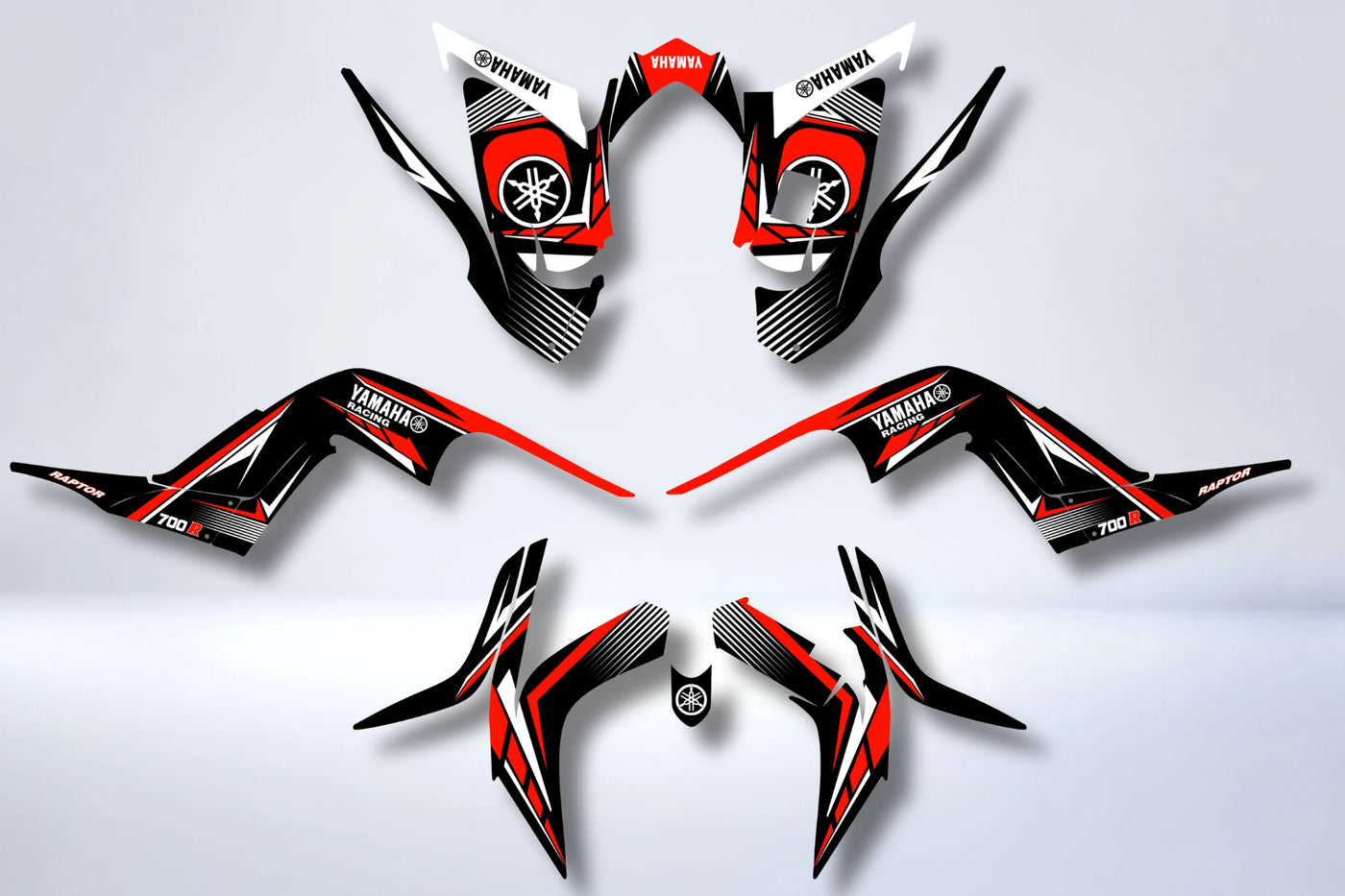 Kit déco Yamaha YFM 700 RAPTOR 2006-2012 - RED
