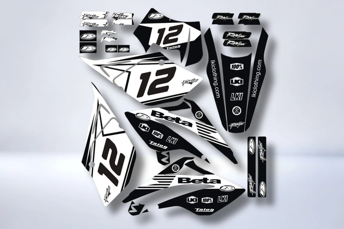 graphics kit BETA 50 RR 2006-2010 - BLACK AND WHITE