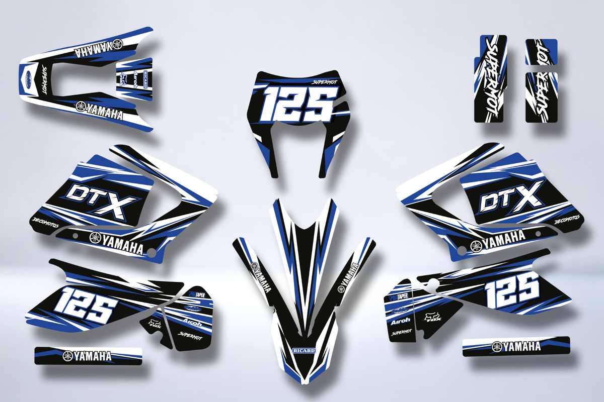 graphics kit Yamaha DTR / DTX 125 2004-2007 - BLUE WHITE