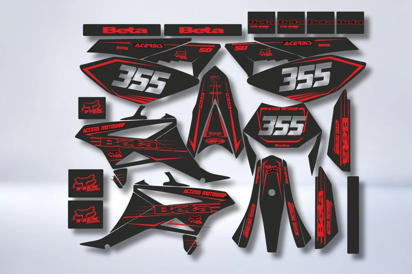 Deco Kit BETA 50 RR 2011-2020 - FACTORY RED