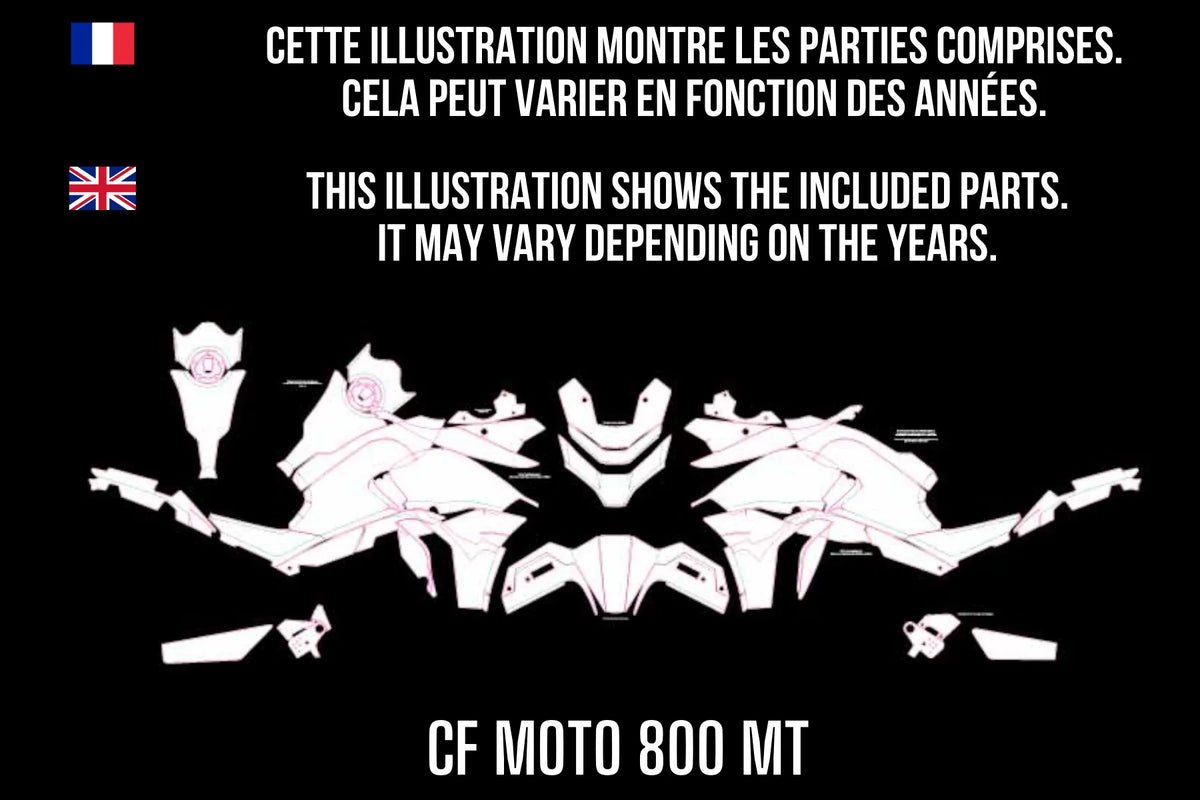 CF MOTO 800 MT 100% custom Decal Kit