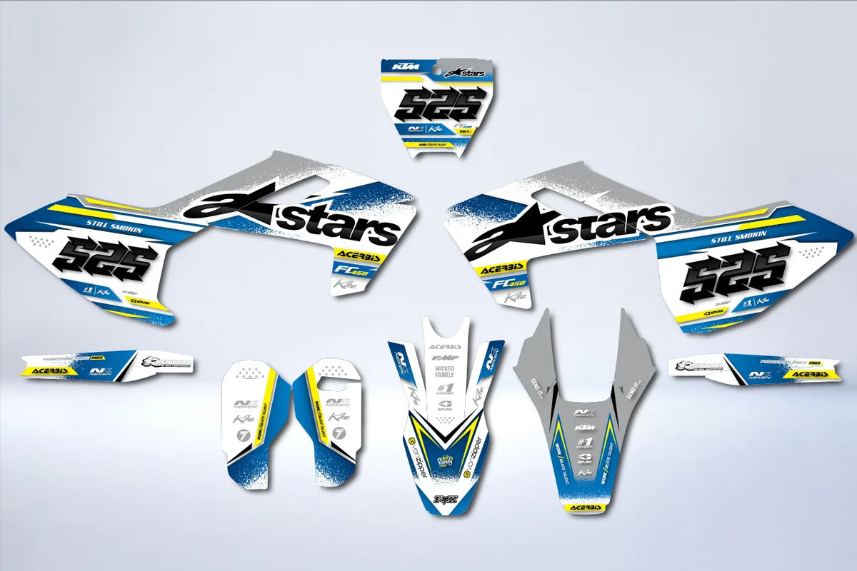 HUSQVARNA TE/TC/FE/FC/FX/SMS/WR/CR graphics kit - Alpinestar