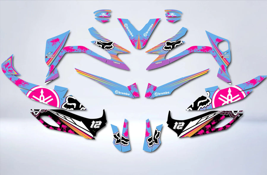 Kit grafiche Yamaha TRICITY 300 2024 - BLU ROSA
