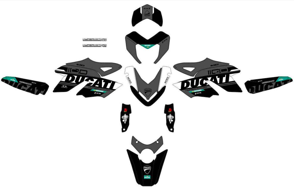 Deko-Kit Ducati Hypermotard 796 1100 - GRAU