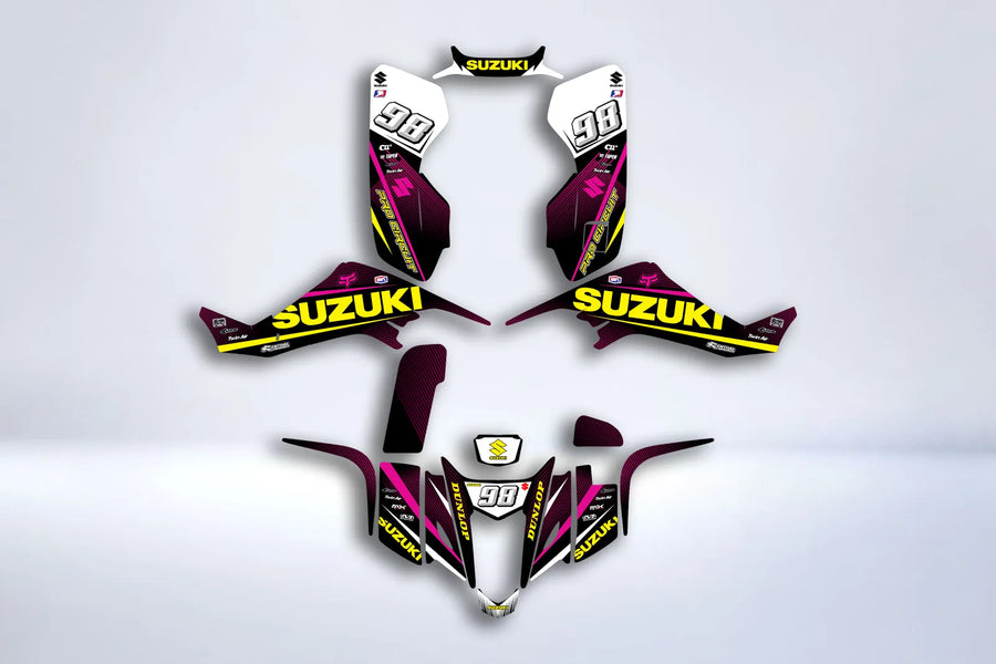 Kit grafiche PINK FOX - SUZUKI LTZ 400 2003-2008 (modello carburatore)