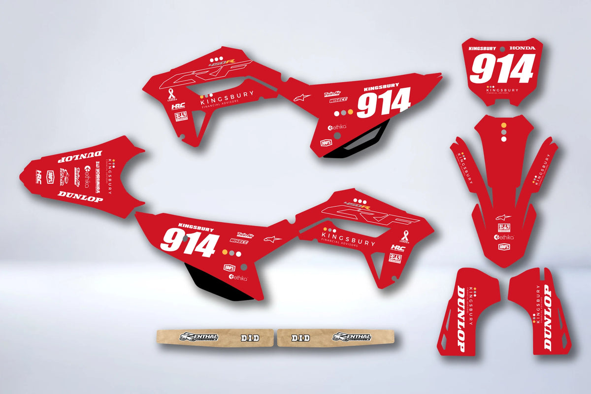 Kit autocolantes HONDA CRF 250 2022-2024 & CRF 450 2021-2024 - DELZOR