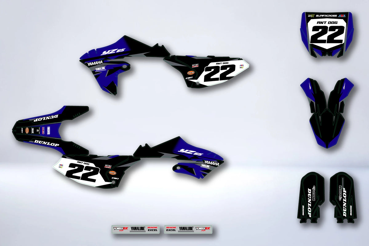Kit autocolantes Yamaha YZ 65 2018-2025 - ZEPDRIX