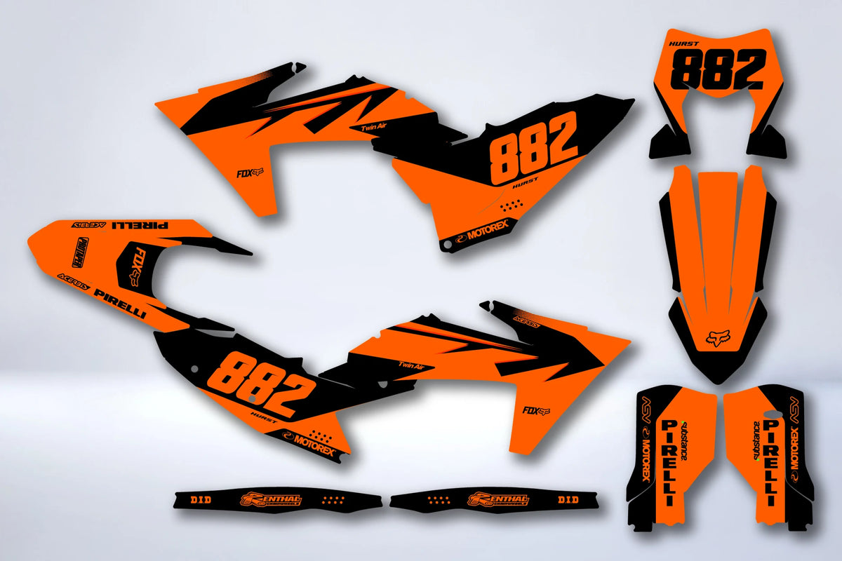 Kit grafiche KTM EXC EXC-F SX SX-F 2023-2025 - DUSDAX