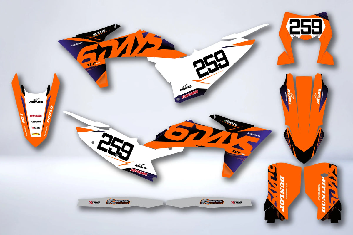 Graphics kit KTM EXC EXC-F SX SX-F 2023-2025 - FYRVIX