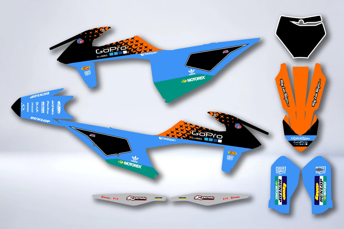 Kit de adhesivos KTM EXC EXC-F SX SX-F 2019-2023 - VORDRIX