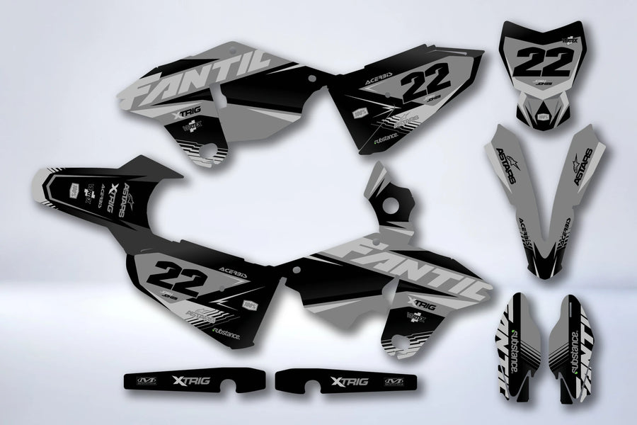 Kit grafiche FANTIC XX-XE 125 / 250 2021-2022 - GRAPHITE