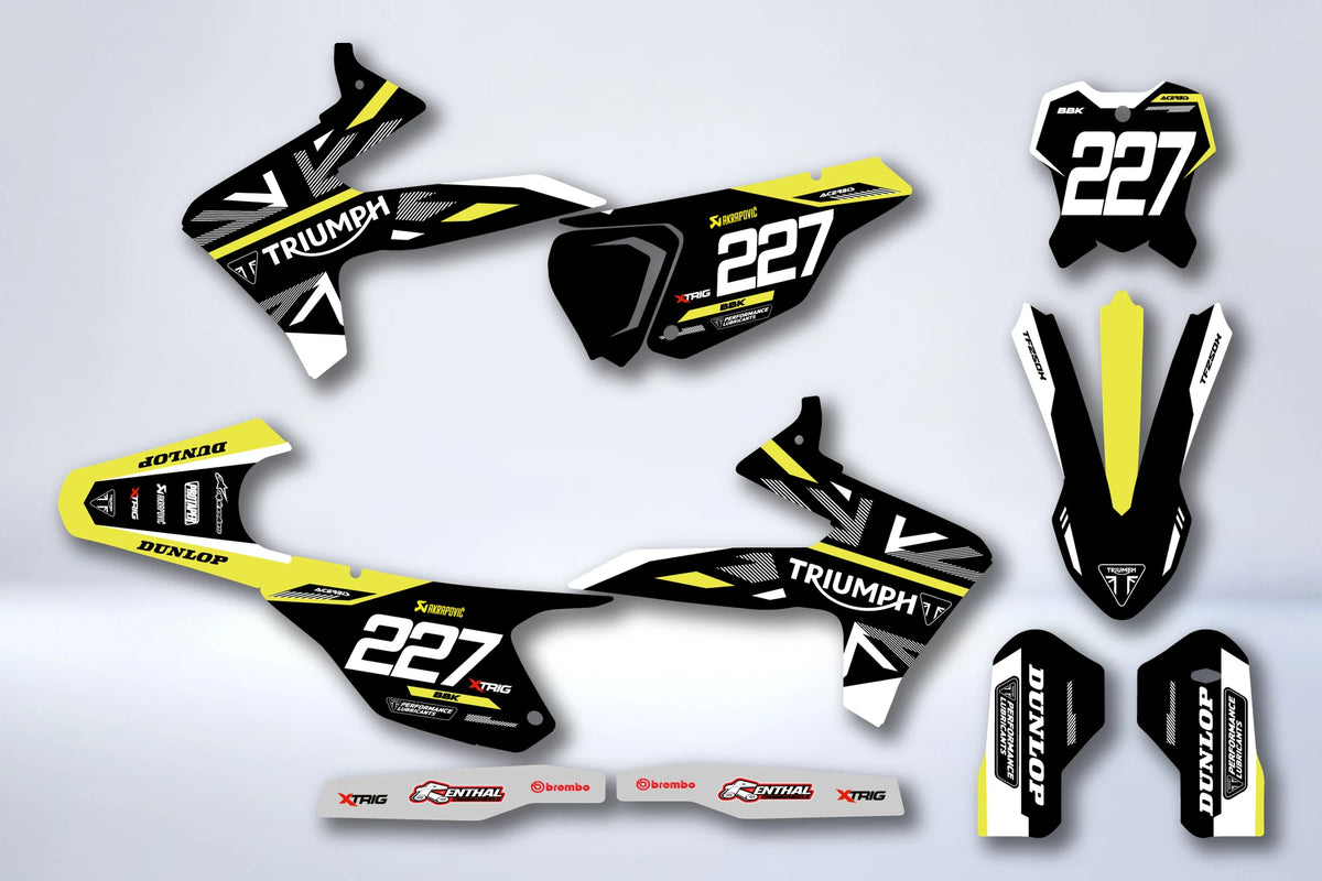 Kit grafiche TRIUMPH TF 250 / 450 2024-2026 - OBSIDIAN