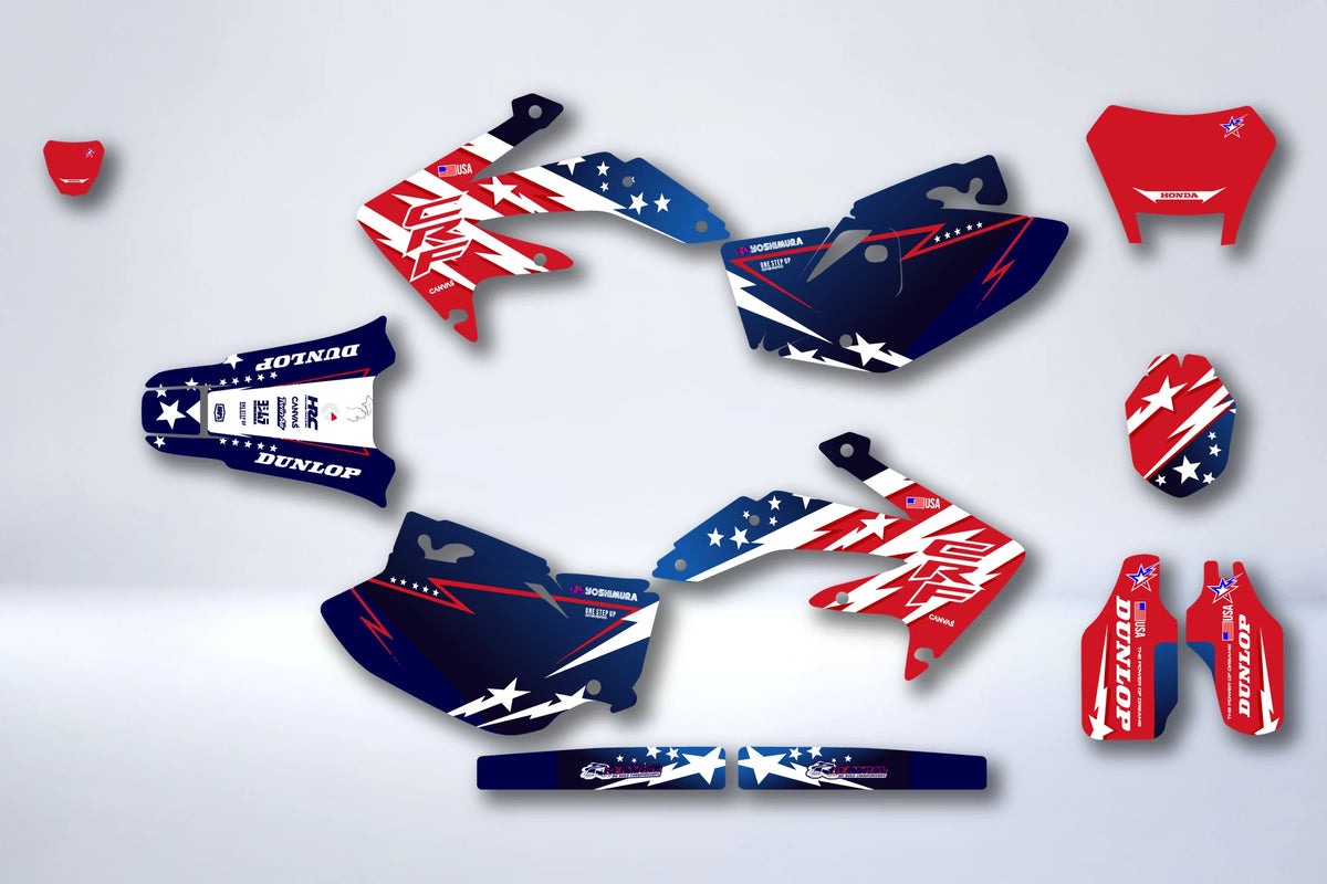 Kit de adhesivos HONDA CRF 450 2005-2008 - ZULDRIX