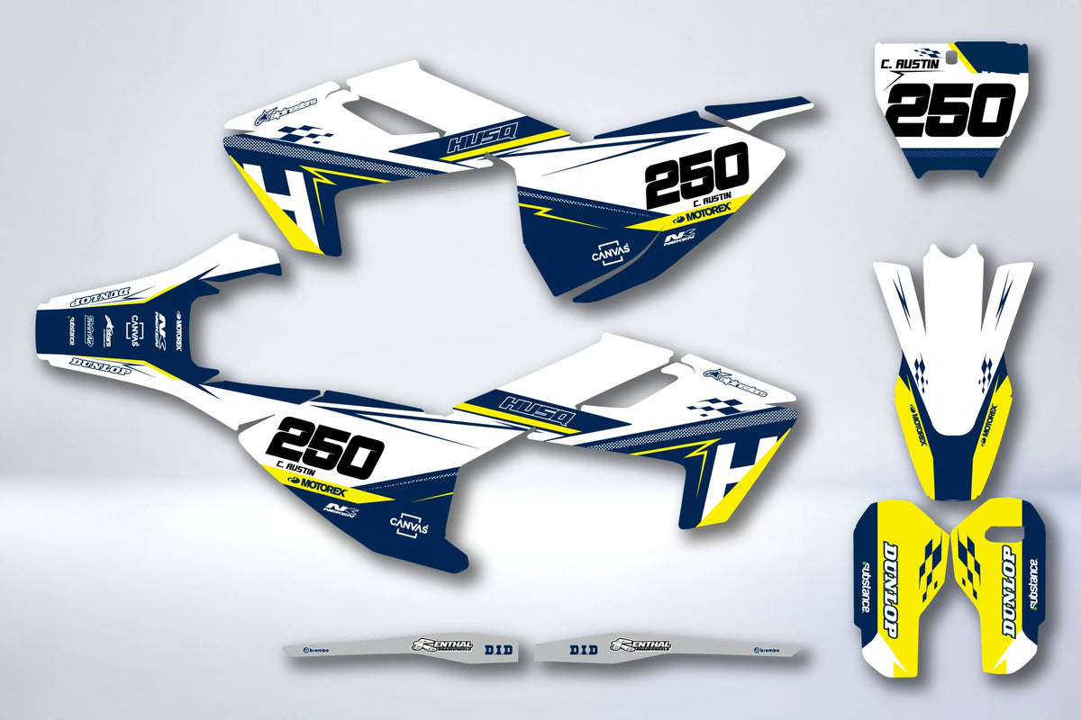 Kit grafiche HUSQVARNA FE / FC / TE / TC 2016-2018 - GLAVAR