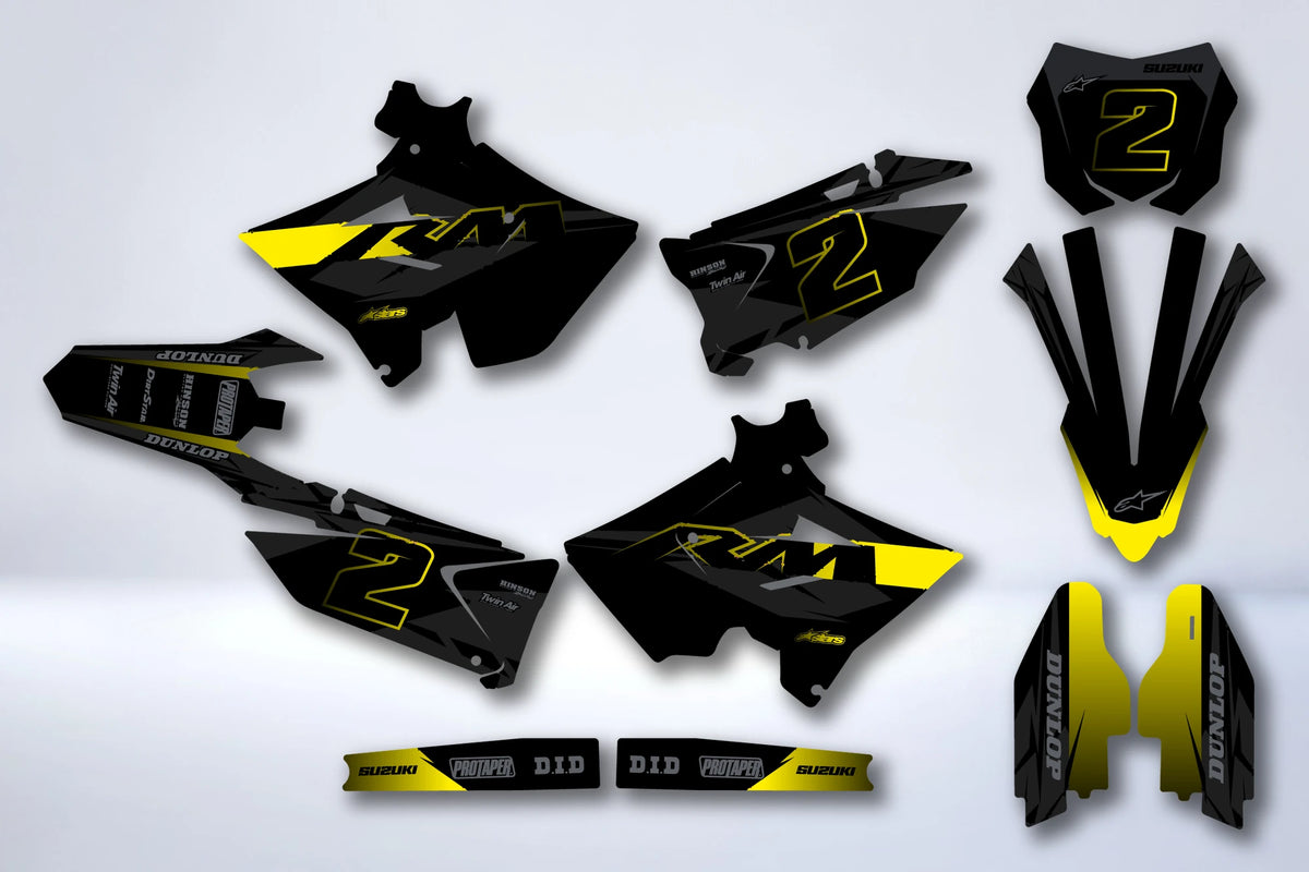 Dekor-Kit SUZUKI RM125 & RM250 2001-2008 POLISPORT RESTYLE - TOPAZE
