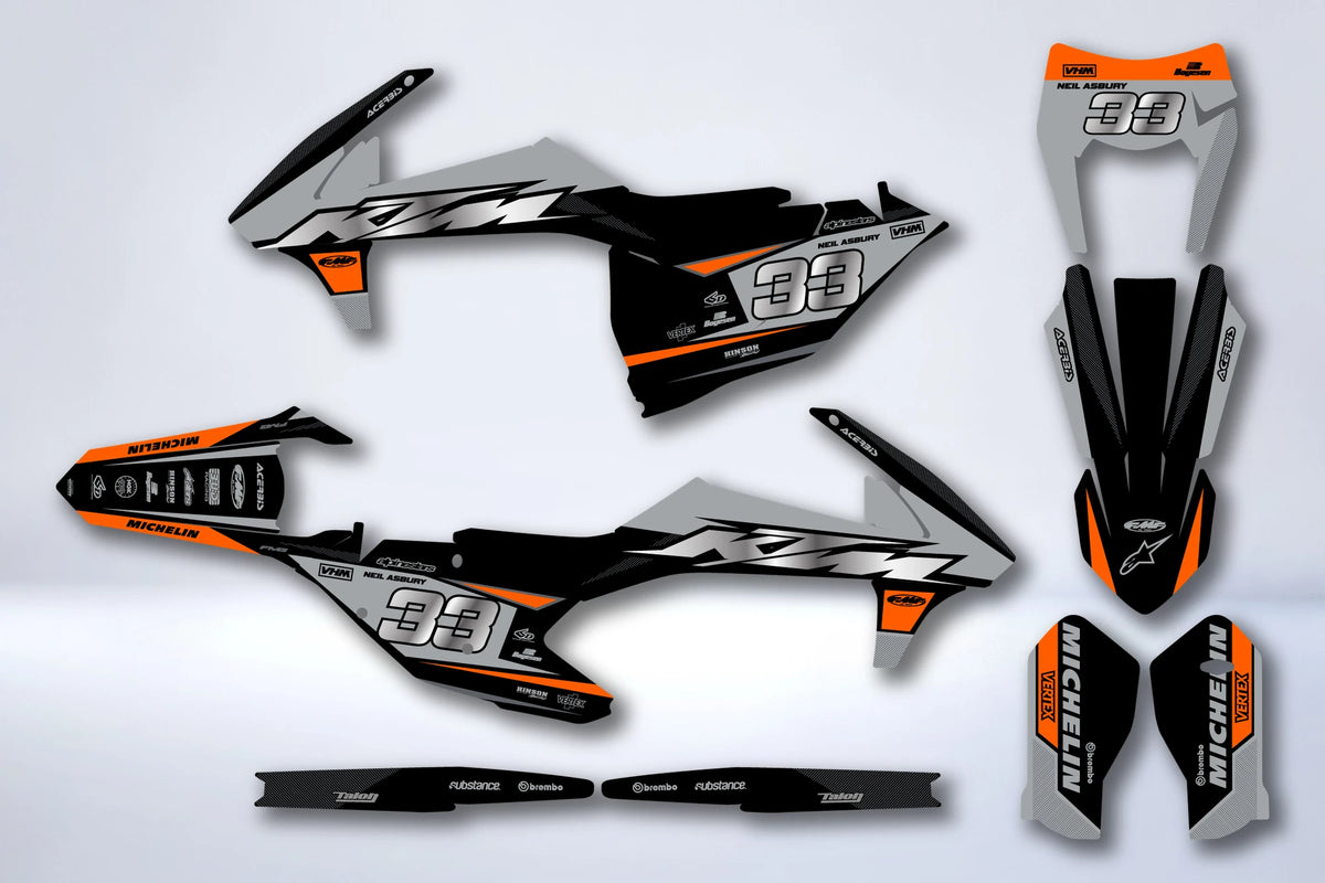 Graphics kit KTM EXC EXC-F SX SX-F 2016-2019 - JAXTAN