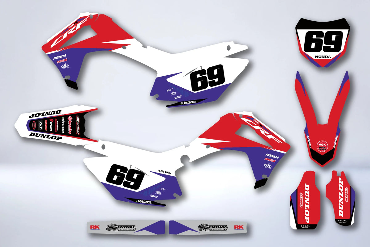 Kit de adhesivos HONDA CRF 250-450 2013-2016 - JOLTON