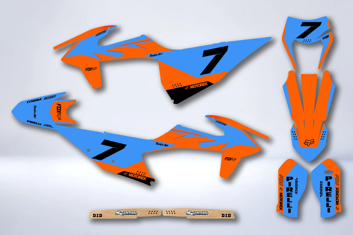 Kit autocolantes KTM EXC EXC-F SX SX-F 2019-2023 - DUSKOR
