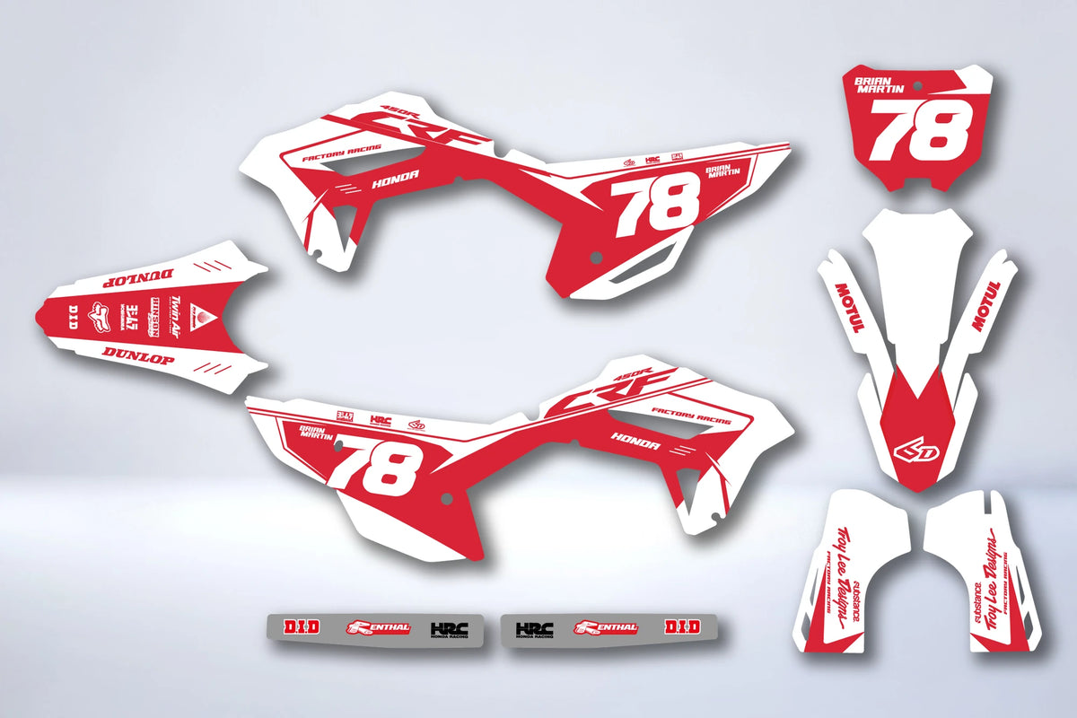 Kit autocolantes HONDA CRF 250 2022-2024 & CRF 450 2021-2024 - KALPEX