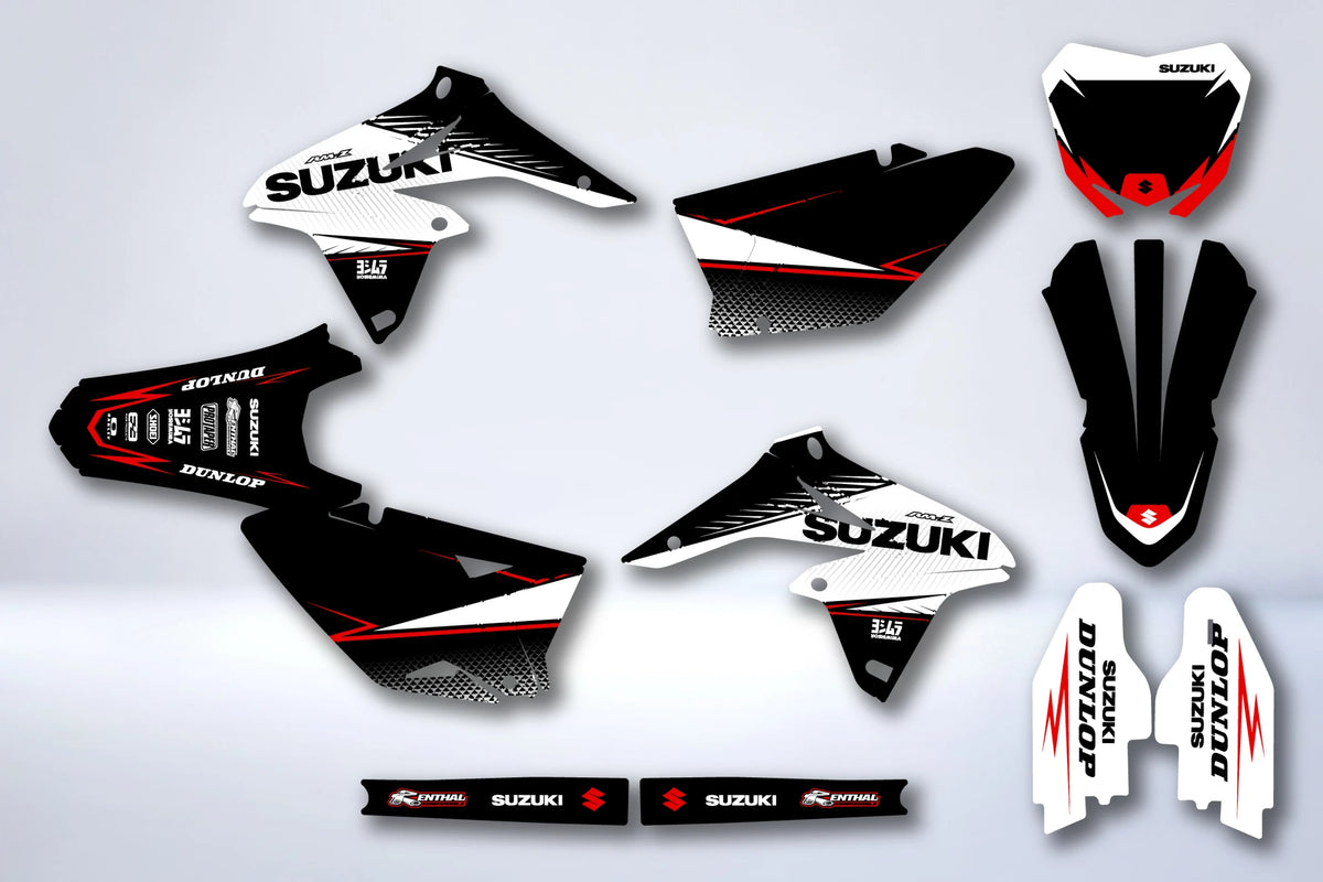 Graphics kit SUZUKI RMZ 250 2010-2018 - CRAMOISI