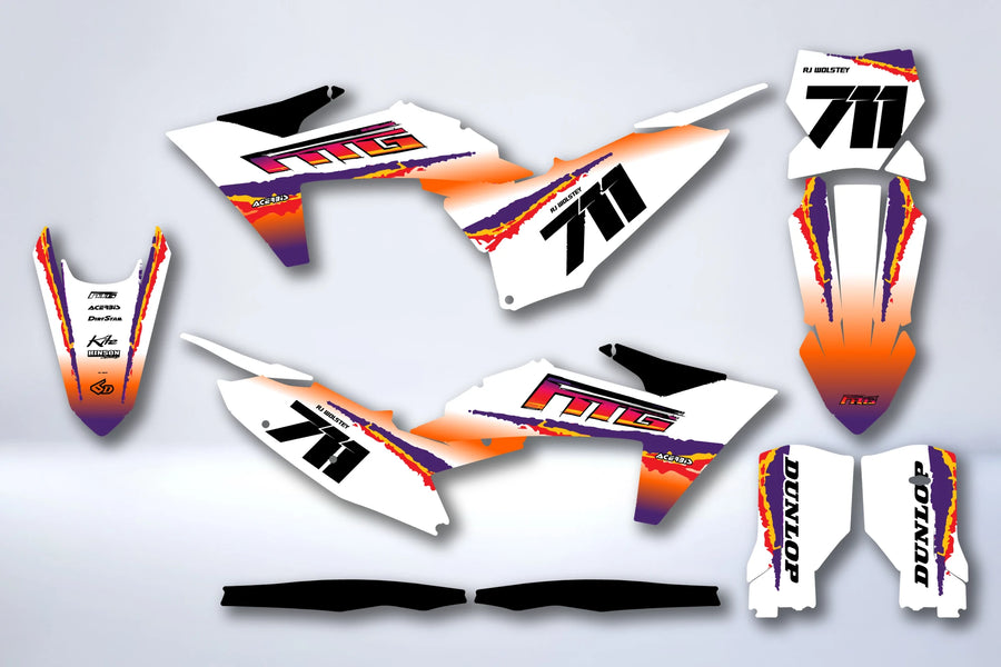 Kit déco KTM EXC EXC-F SX SX-F 2023-2025 WYRZEN orange