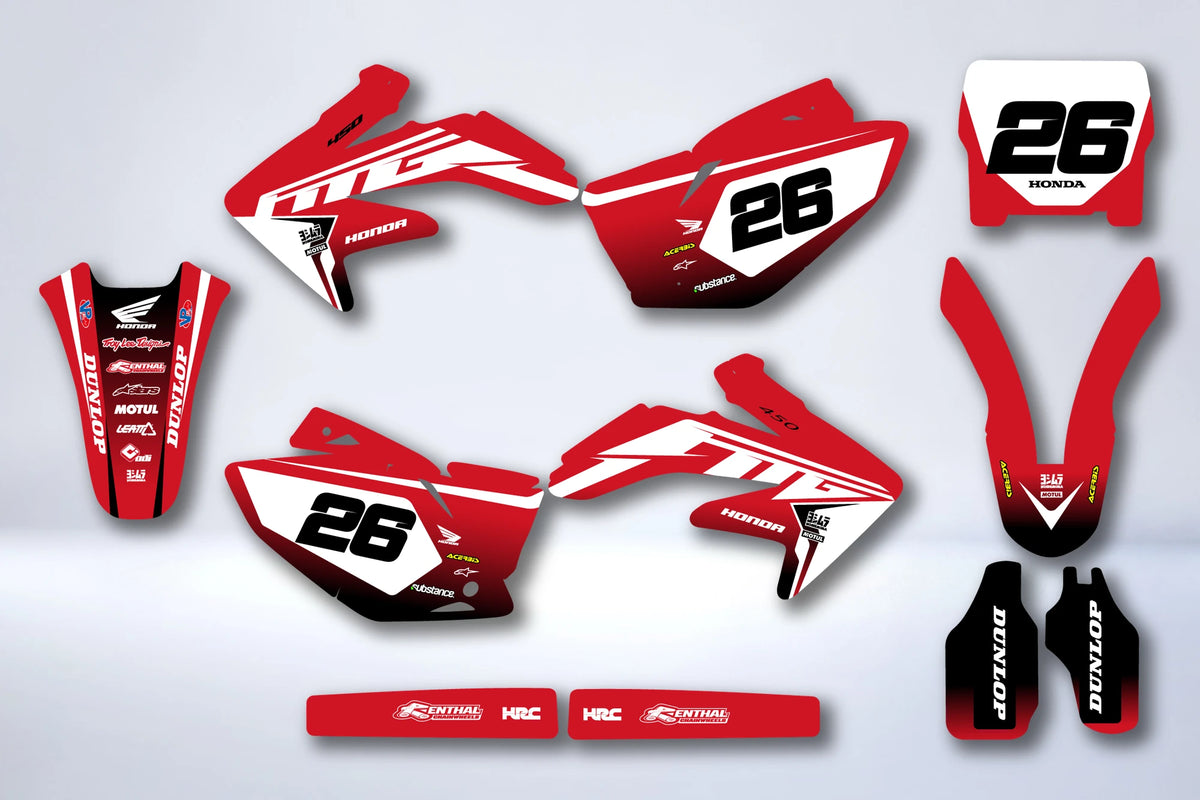Kit autocolantes HONDA CRF 450 2005-2008 - PALKOR