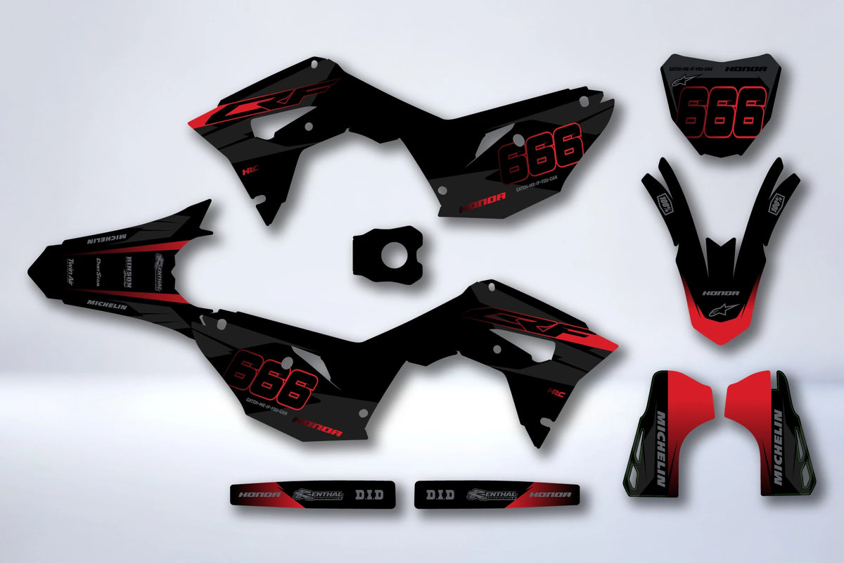 Dekor-Kit HONDA CRF 450 2017-2020 CRF 250 2018-2021 - VORHIX