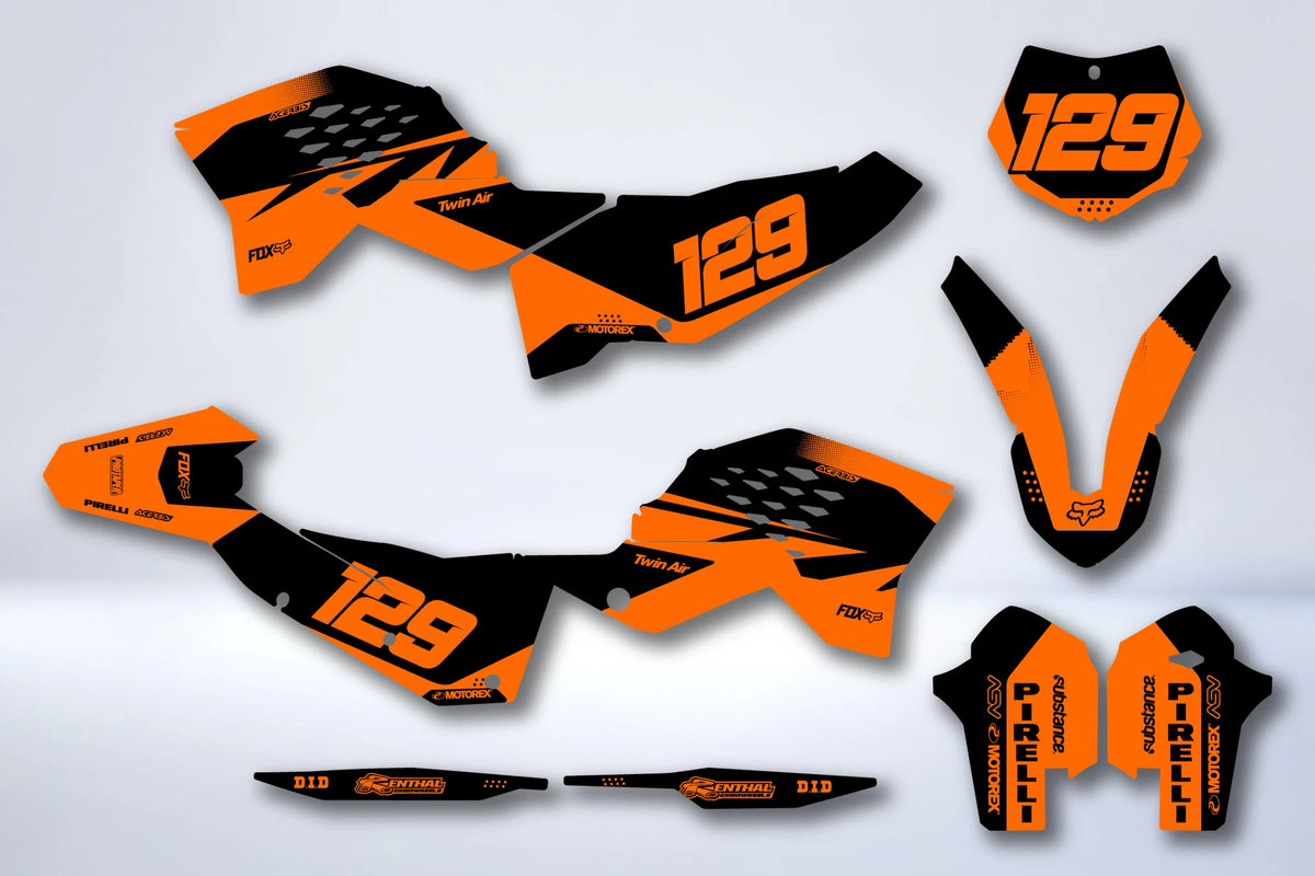 Graphics kit KTM EXC EXC-F SX SX-F 2007-2011 - XERTHOR
