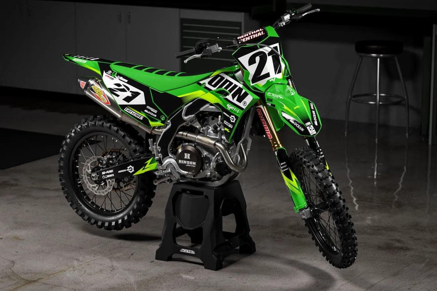 Kit Déco KAWASAKI KXF 450 Semi-Personnalisé - Aura