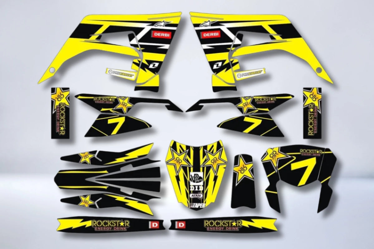 Dekor-Kit DERBI X-TREME / RACING 2018-2024 - GELB