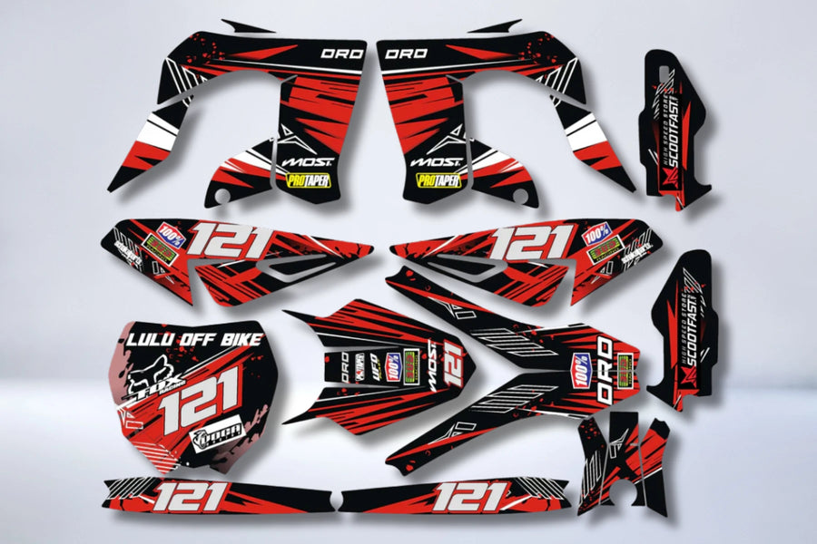 Kit autocolantes DERBI DRD PRO RED FACTORY