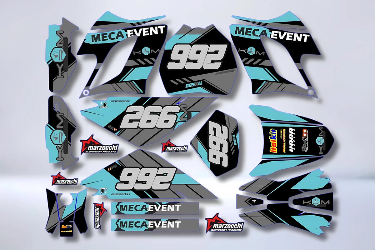 Kit autocolantes DERBI DRD RACING 2004-2009 - MECA TURQUESA