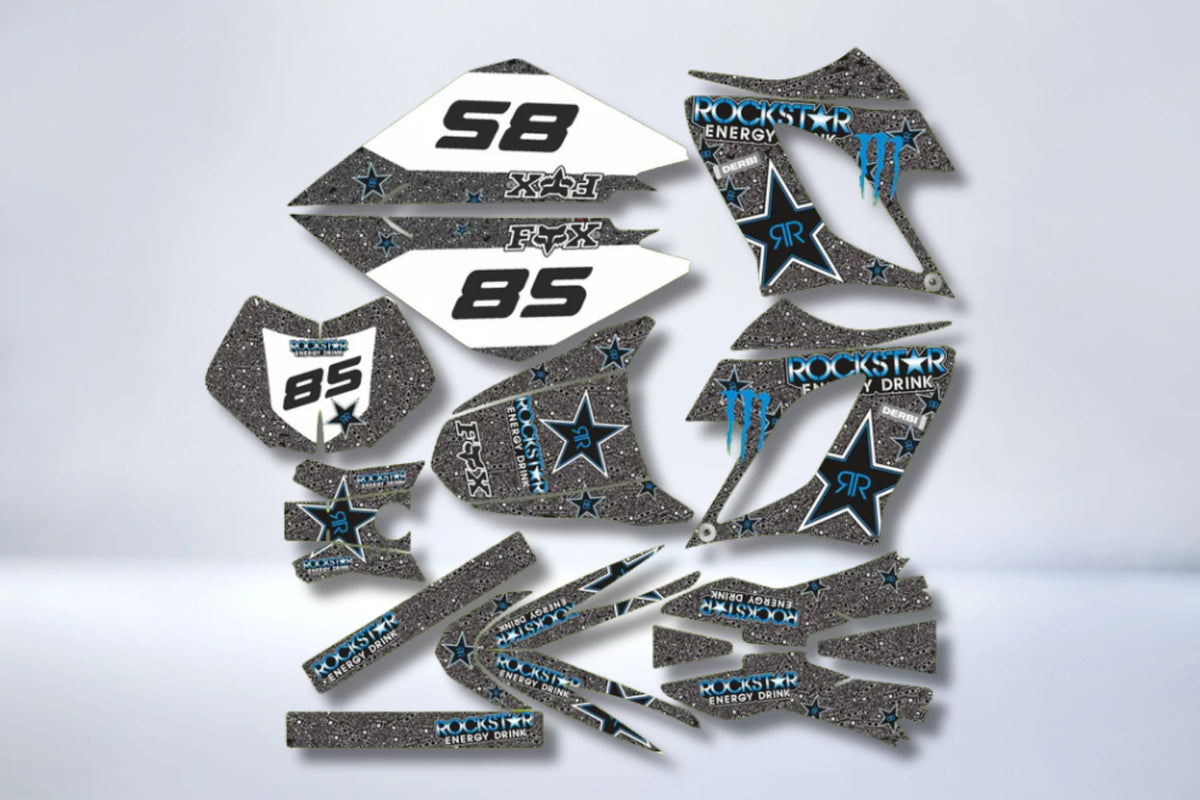 kit grafiche DERBI DRD RACING 2004-2009 - ROCKSTAR BLUE