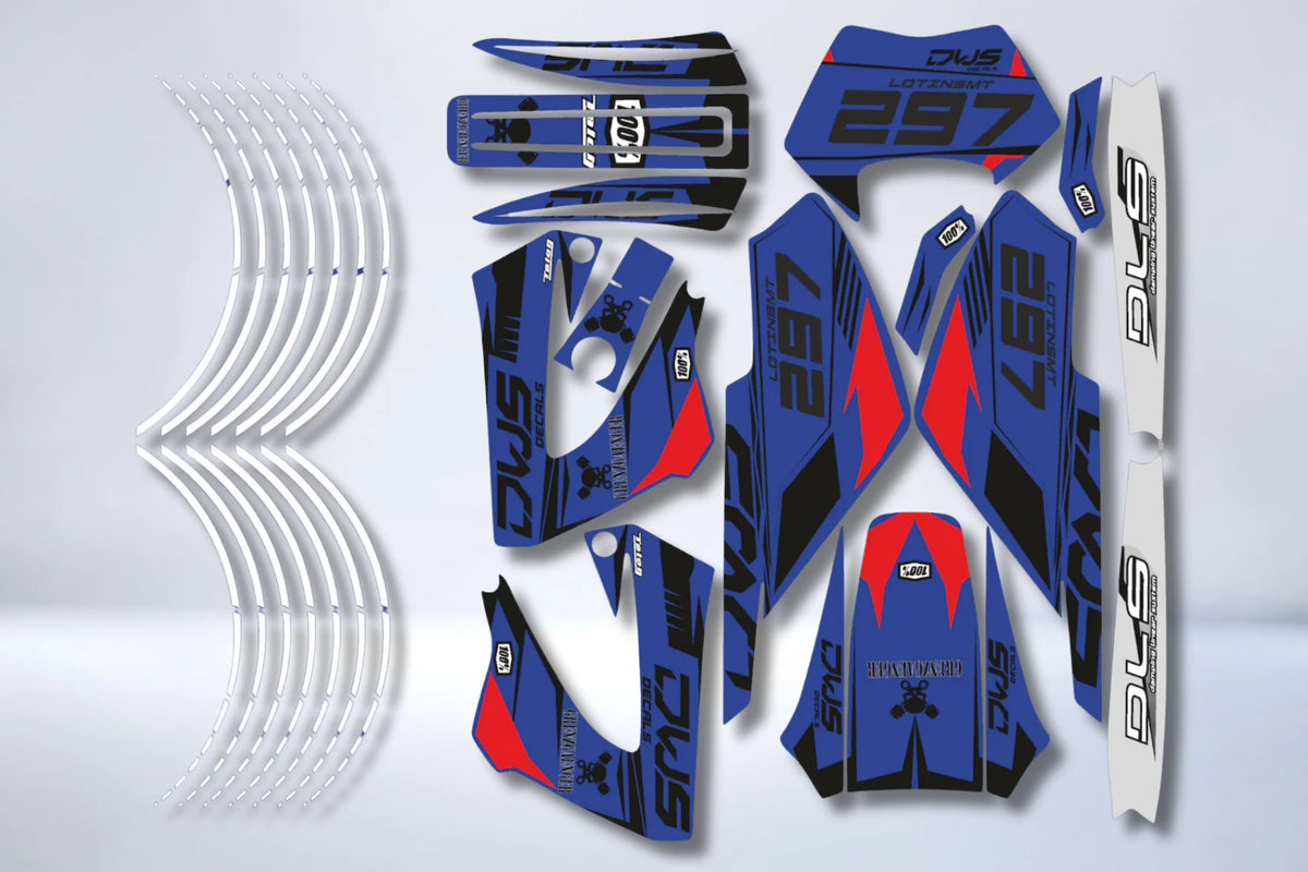 Dekor-Kit DERBI XTREME XRACE VOR 2011 - BLAU SCHWARZ