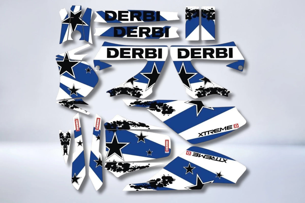 Kit Déco DERBI XTREME XRACE AVANT 2011 - SIMPLE BLUE