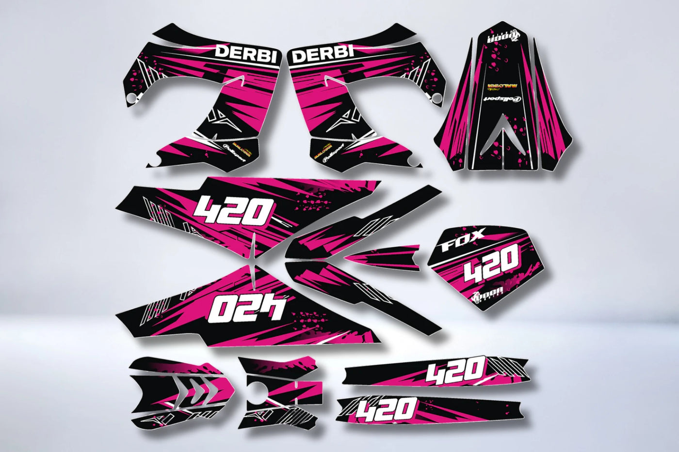 Dekor-Kit DERBI Verkleidungen Victoria Bull Tun'R Rosa