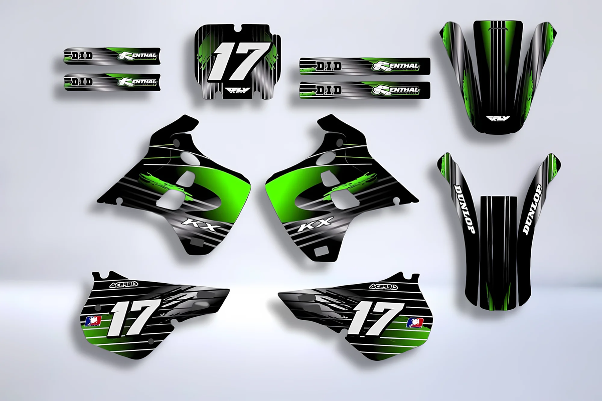 Graphics kit KAWASAKI KX 125 1990-1991 - ORIGINAL
