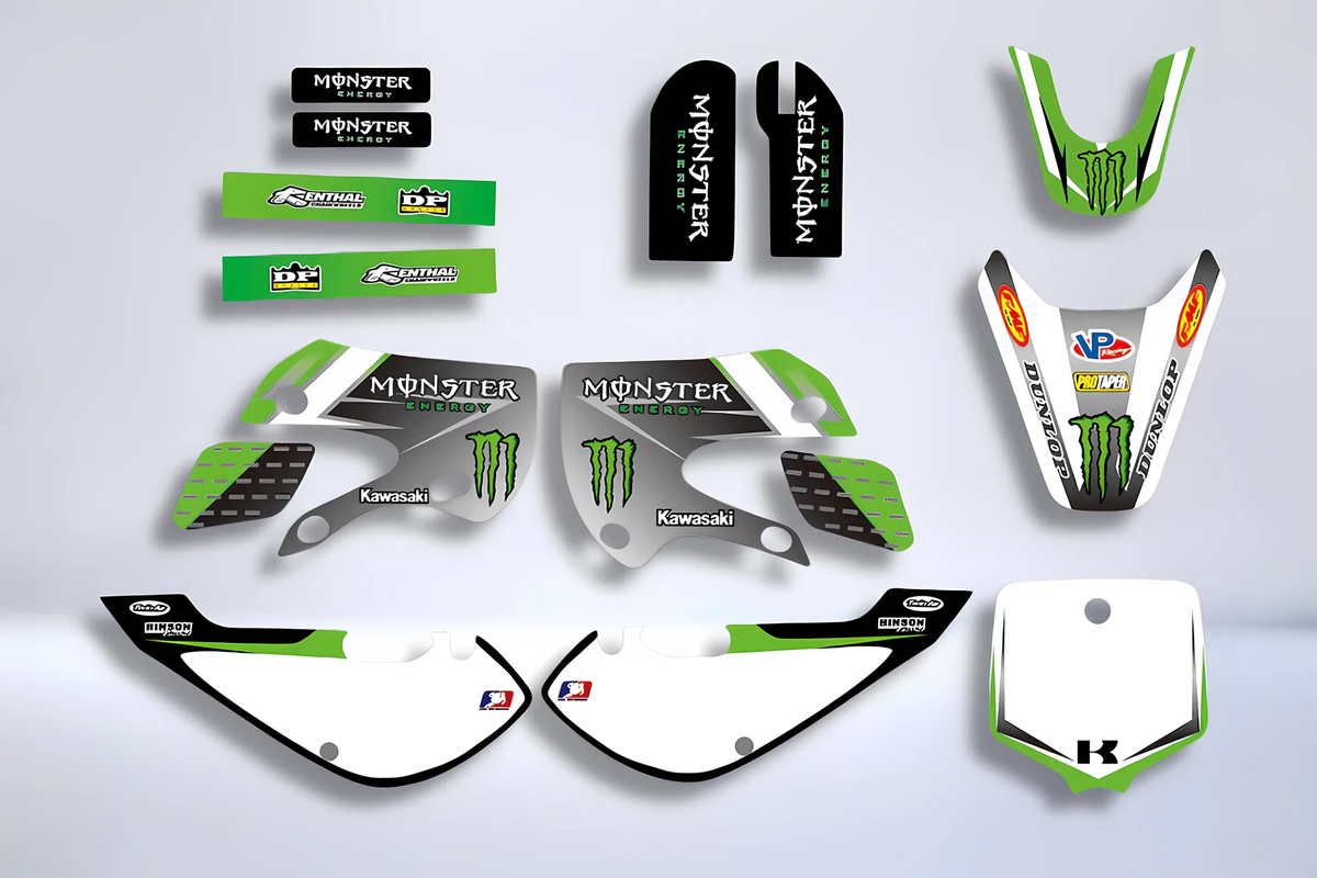 Dekor-Kit KAWASAKI KX 65 (2000-2013) KLX 110 (2000-2009) - MONSTER V1