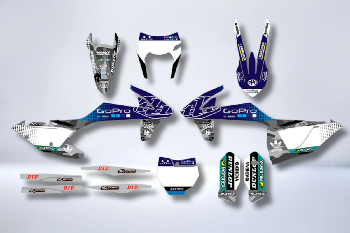 KTM EXC EXC-F SX SX-F 2016-2019 graphics kit - BLUE GOPRO