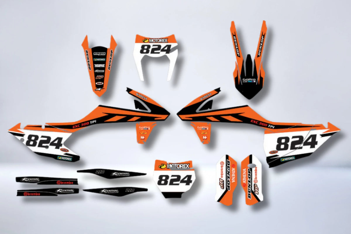 Dekor-Kit KTM EXC EXC-F SX SX-F 2016-2019 - ORIGINAL SCHWARZ