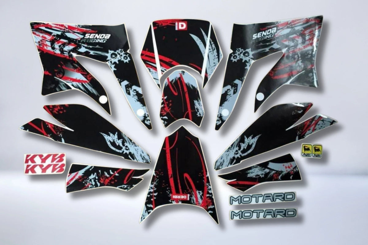 Kit de decoración Origen 4 NEGRO - DERBI XTREME / RACING 2011-2017