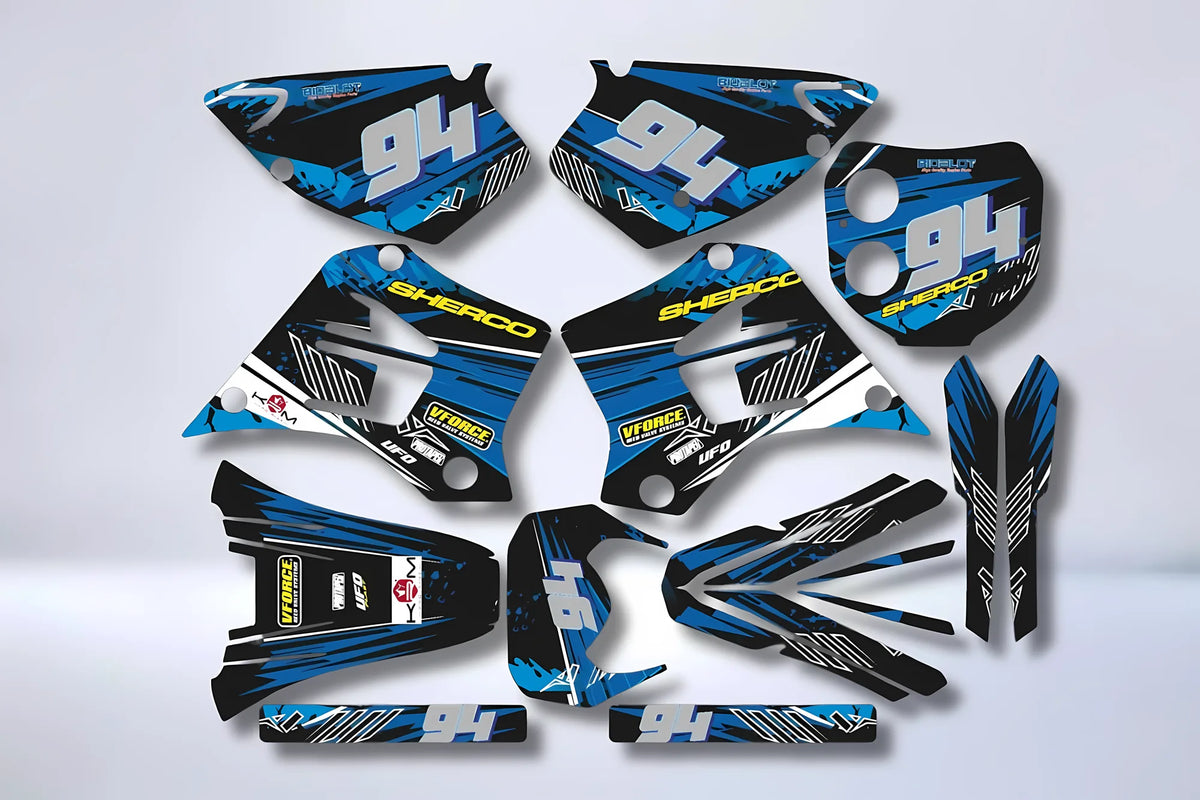 SHERCO HRD 50cc 1998-2005 graphics kit BLUE YZ